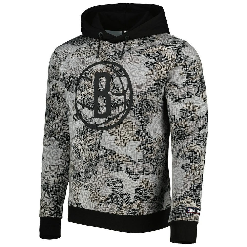 Brooklyn Nets Hugo Boss Camo Pullover Hoodie - Black for sale