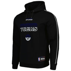 Philadelphia 76ers NBA x Hugo Boss Team Bounce Tri-Blend Pullover Hoodie - Black on sale