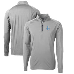 NFL Detroit Lions Cutter & Buck Adapt Eco Knit Stretch Recycled Big & Tall Quarter-Zip Throwback Pullover Top