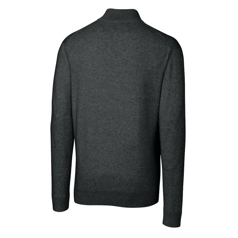 NFL Miami Dolphins Cutter & Buck Throwback Logo Lakemont Tri-Blend Big & Tall Quarter-Zip Pullover Sweater