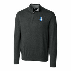 NFL Detroit Lions Cutter & Buck Throwback Logo Lakemont Tri-Blend Big & Tall Quarter-Zip Pullover Sweater