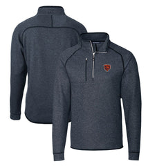 NFL Chicago Bears Cutter & Buck Mainsail Sweater-Knit Big & Tall Half-Zip Pullover Jacket