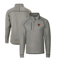 NFL Chicago Bears Cutter & Buck Mainsail Sweater-Knit Big & Tall Half-Zip Pullover Jacket