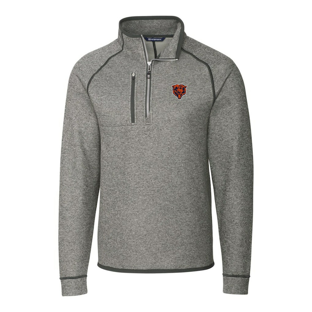 NFL Chicago Bears Cutter & Buck Mainsail Sweater-Knit Big & Tall Half-Zip Pullover Jacket
