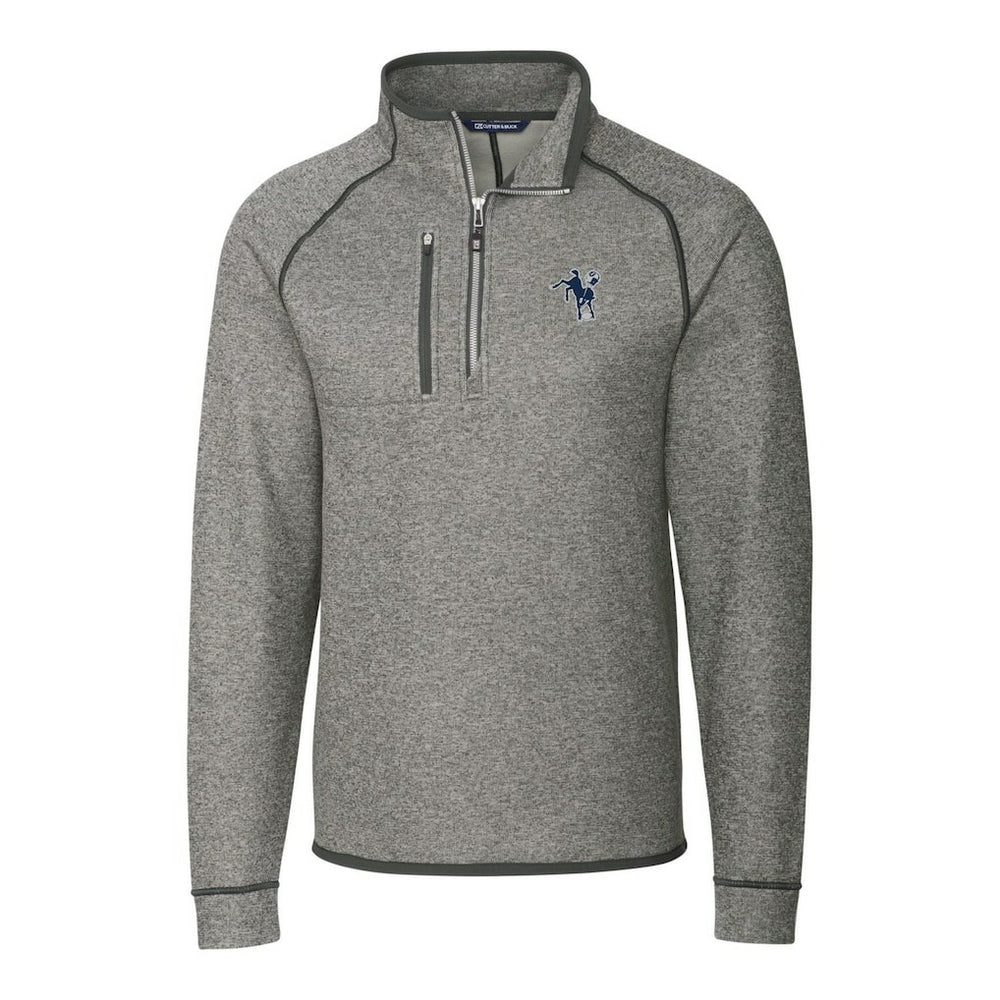 NFL Indianapolis Colts Cutter & Buck Mainsail Sweater-Knit Big & Tall Half-Zip Pullover Jacket