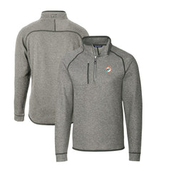 NFL Miami Dolphins Cutter & Buck Mainsail Sweater-Knit Big & Tall Half-Zip Pullover Jacket