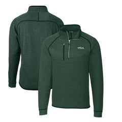 NFL New York Jets Cutter & Buck Mainsail Sweater-Knit Big & Tall Half-Zip Pullover Jacket