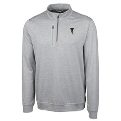 NFL Atlanta Falcons Cutter & Buck Stealth Heathered Big & Tall Throwback Logo Quarter-Zip Pullover Top