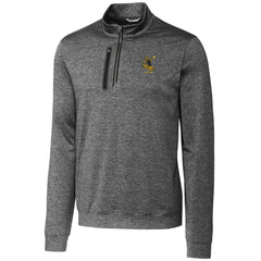 NFL Pittsburgh Steelers Cutter & Buck Stealth Heathered Big & Tall Throwback Logo Quarter-Zip Pullover Top