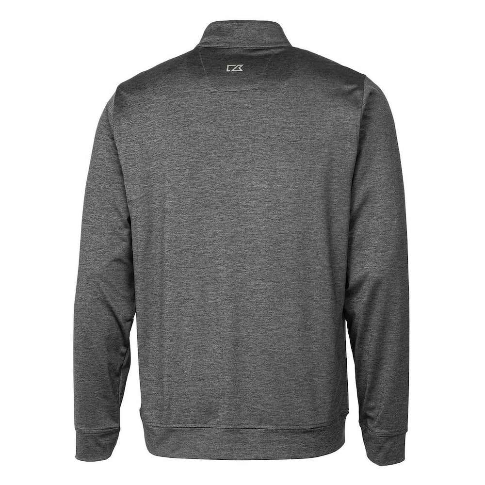 NFL Pittsburgh Steelers Cutter & Buck Stealth Heathered Big & Tall Throwback Logo Quarter-Zip Pullover Top