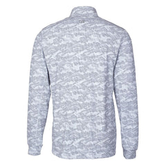 NFL Denver Broncos Cutter & Buck Throwback Logo Big & Tall Traverse Camo Print Stretch Quarter-Zip Pullover Top