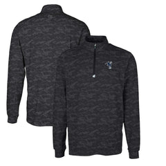 NFL Indianapolis Colts Cutter & Buck Throwback Logo Big & Tall Traverse Camo Print Stretch Quarter-Zip Pullover Top