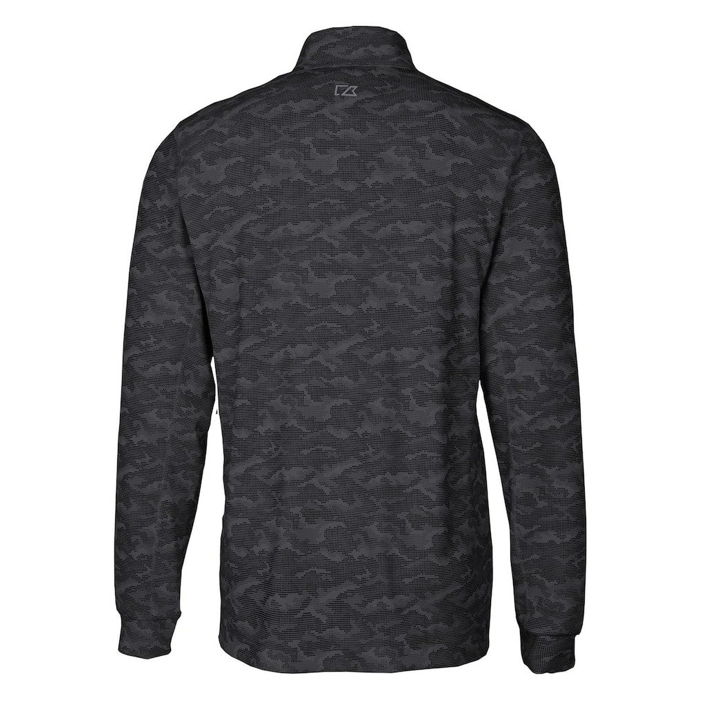 NFL Indianapolis Colts Cutter & Buck Throwback Logo Big & Tall Traverse Camo Print Stretch Quarter-Zip Pullover Top