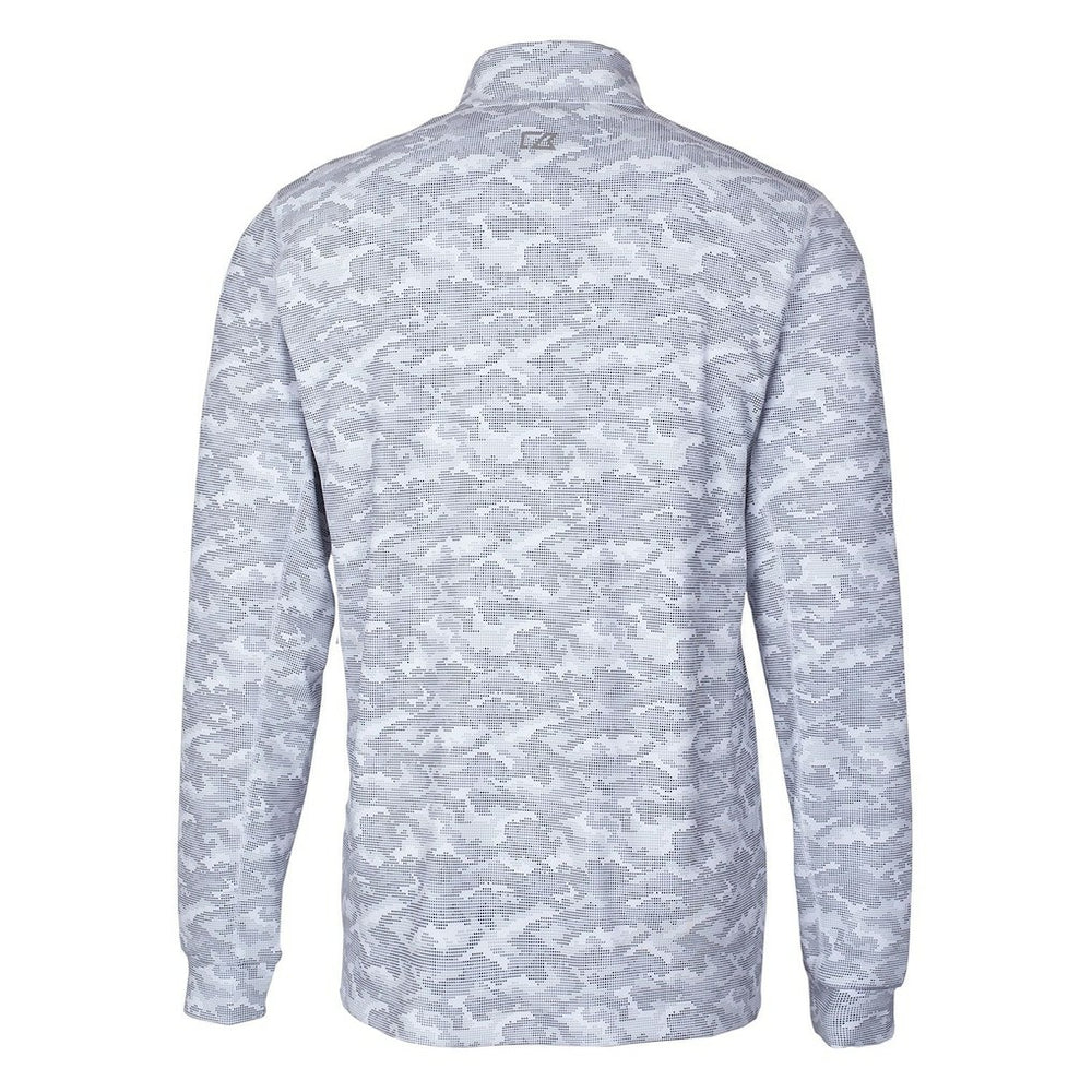 NFL Atlanta Falcons Cutter & Buck Throwback Logo Big & Tall Traverse Camo Print Stretch Quarter-Zip Pullover Top