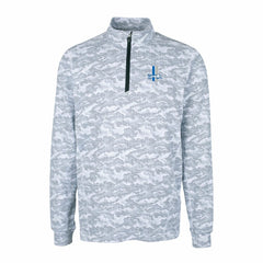 NFL Detroit Lions Cutter & Buck Throwback Logo Big & Tall Traverse Camo Print Stretch Quarter-Zip Pullover Top