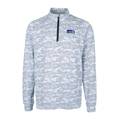 NFL Seattle Seahawks Cutter & Buck Throwback Logo Big & Tall Traverse Camo Print Stretch Quarter-Zip Pullover Top