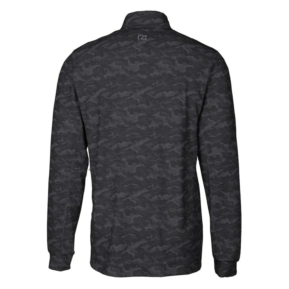 NFL Pittsburgh Steelers Cutter & Buck Throwback Logo Big & Tall Traverse Camo Print Stretch Quarter-Zip Pullover Top