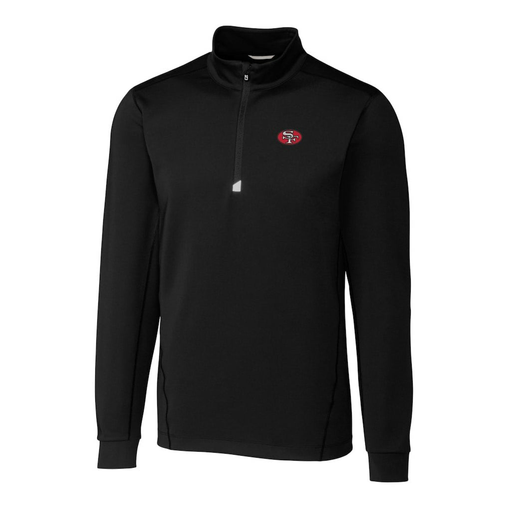 NFL San Francisco 49ers Cutter & Buck Throwback Logo Traverse Stretch Quarter-Zip Big & Tall Pullover Top