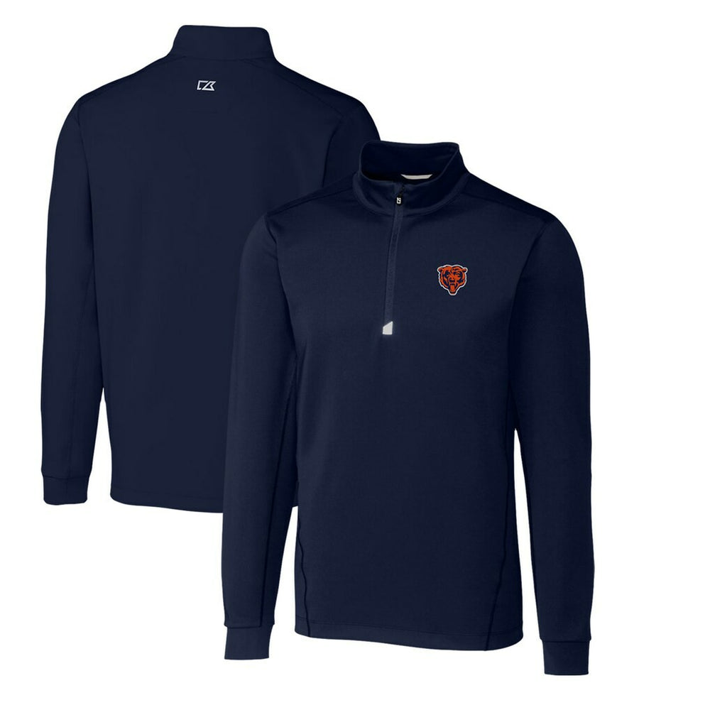 NFL Chicago Bears Cutter & Buck Throwback Logo Traverse Stretch Quarter-Zip Big & Tall Pullover Top