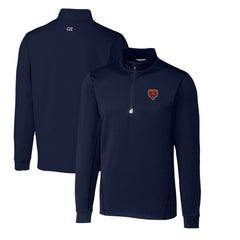 NFL Chicago Bears Cutter & Buck Throwback Logo Traverse Stretch Quarter-Zip Big & Tall Pullover Top