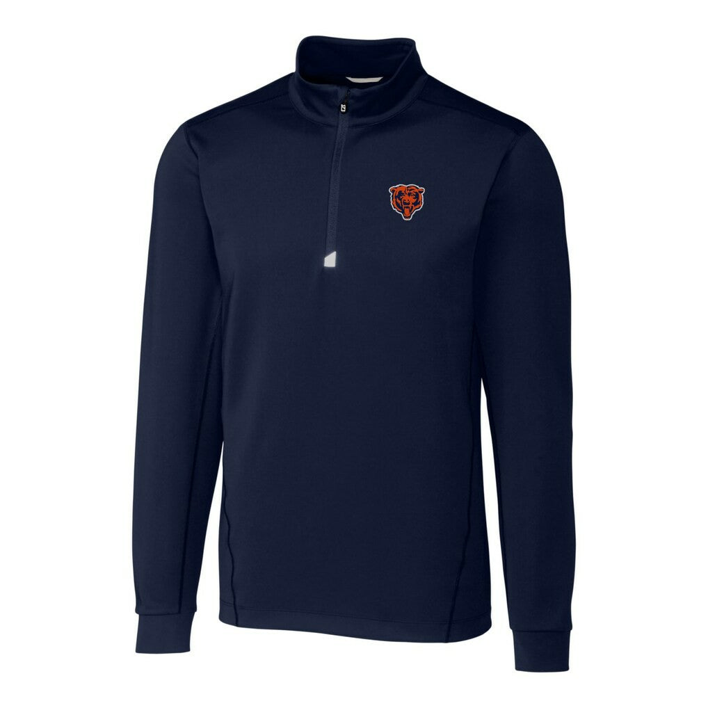 NFL Chicago Bears Cutter & Buck Throwback Logo Traverse Stretch Quarter-Zip Big & Tall Pullover Top