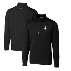 NFL Detroit Lions Cutter & Buck Throwback Logo Traverse Stretch Quarter-Zip Big & Tall Pullover Top