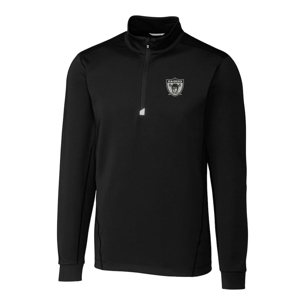 NFL Las Vegas Raiders Cutter & Buck Throwback Logo Traverse Stretch Quarter-Zip Big & Tall Pullover Top