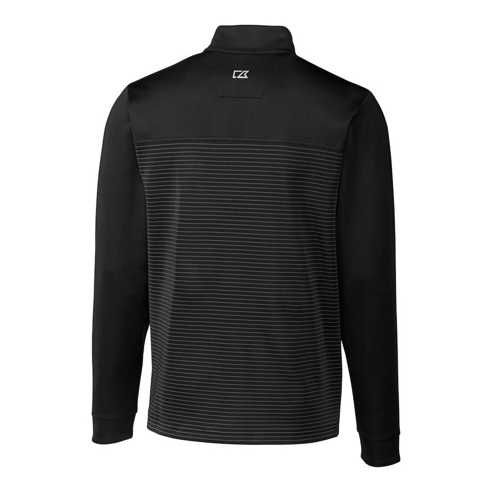 NFL San Francisco 49ers Cutter & Buck Throwback Logo Traverse Stripe Stretch Quarter-Zip Big & Tall Pullover Top