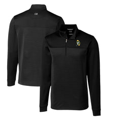 NFL Green Bay Packers Cutter & Buck Throwback Logo Traverse Stripe Stretch Quarter-Zip Big & Tall Pullover Top