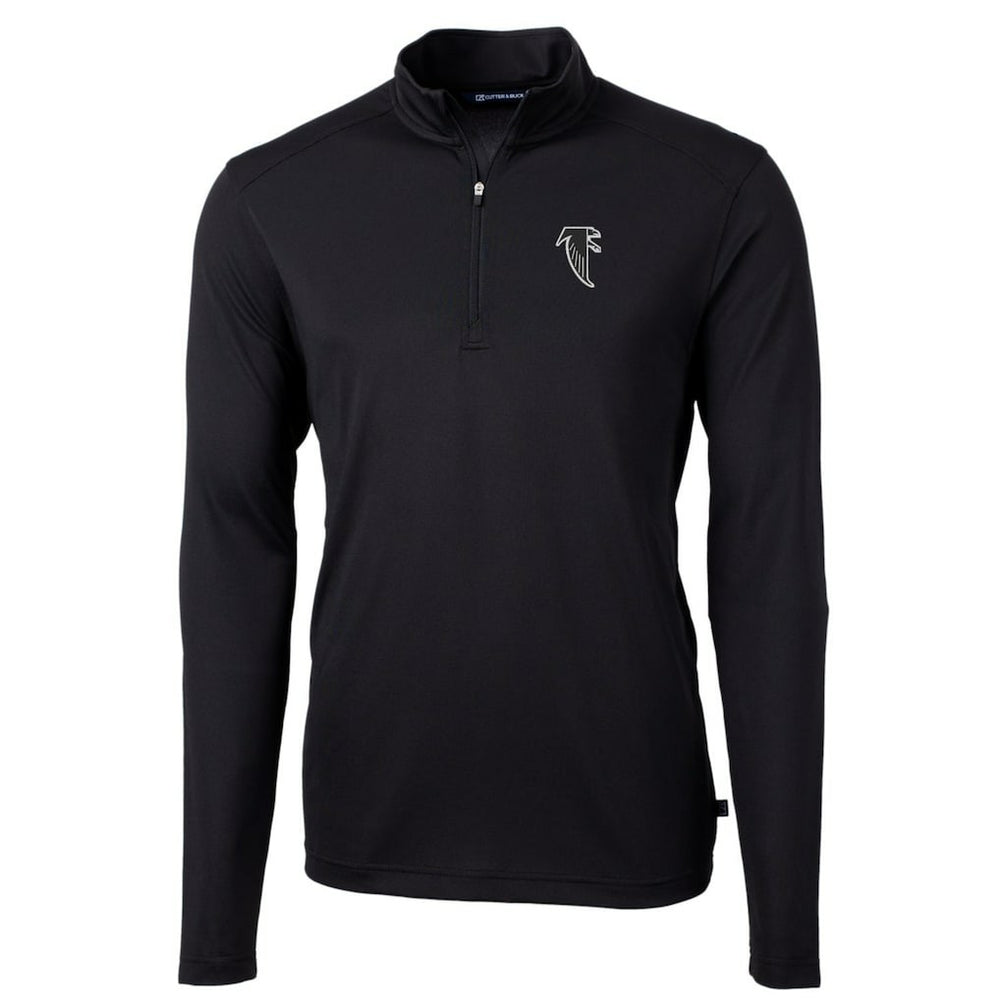NFL Atlanta Falcons Cutter & Buck Throwback Logo Virtue Eco Pique Recycled Quarter-Zip Big & Tall Pullover Top