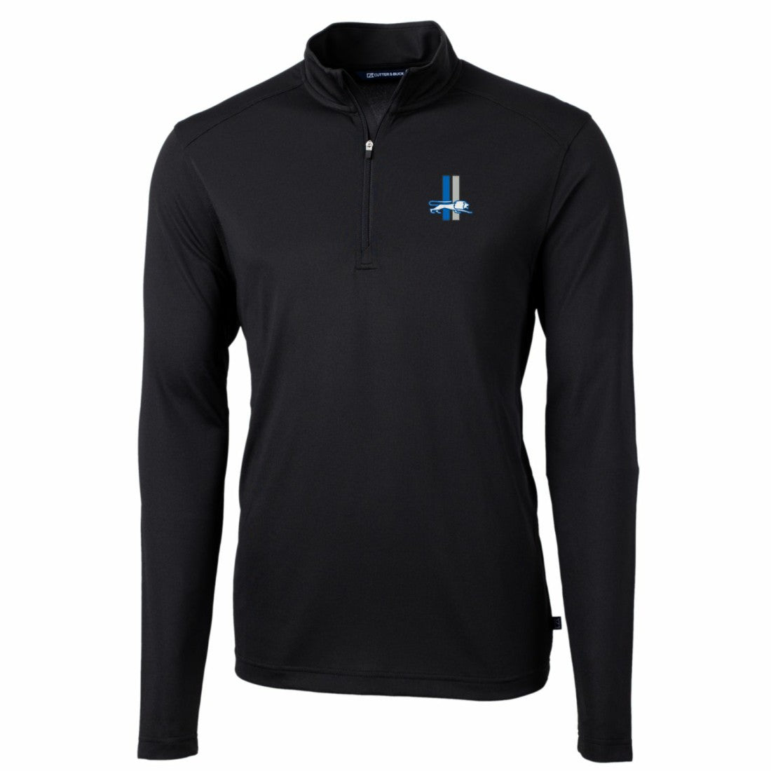 NFL Detroit Lions Cutter & Buck Throwback Logo Virtue Eco Pique Recycled Quarter-Zip Big & Tall Pullover Top