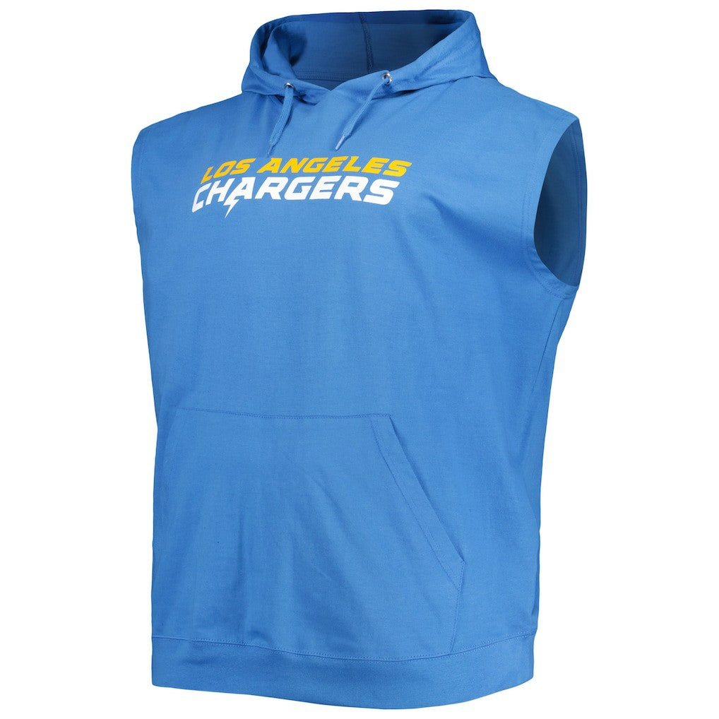 NFL Los Angeles Chargers Justin Herbert  Profile Big & Tall Muscle Pullover Hoodie