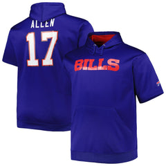 NFL Buffalo Bills Josh Allen  Big & Tall Short Sleeve Pullover Hoodie