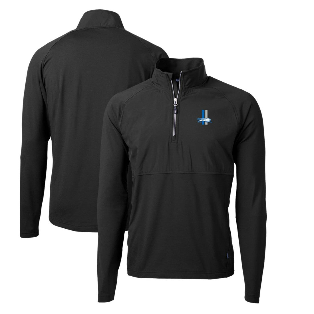 NFL Detroit Lions Cutter & Buck Adapt Eco Knit Hybrid Recycled Quarter-Zip Throwback Pullover Top