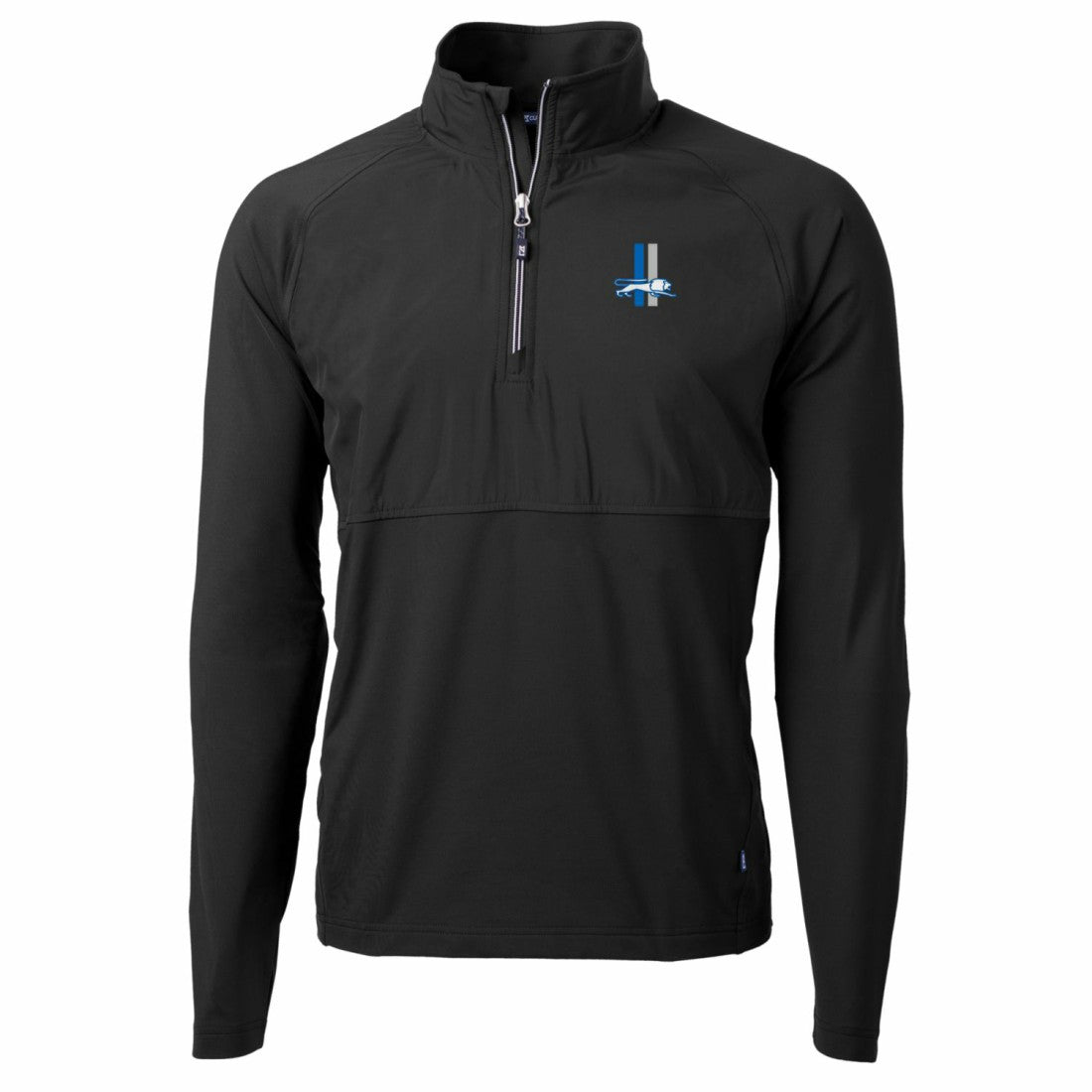 NFL Detroit Lions Cutter & Buck Adapt Eco Knit Hybrid Recycled Quarter-Zip Throwback Pullover Top
