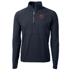 NFL Chicago Bears Cutter & Buck Adapt Eco Knit Hybrid Recycled Quarter-Zip Throwback Pullover Top