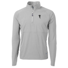 NFL Atlanta Falcons Cutter & Buck Adapt Eco Knit Hybrid Recycled Quarter-Zip Throwback Pullover Top