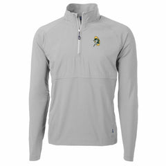NFL Green Bay Packers Cutter & Buck Adapt Eco Knit Hybrid Recycled Quarter-Zip Throwback Pullover Top