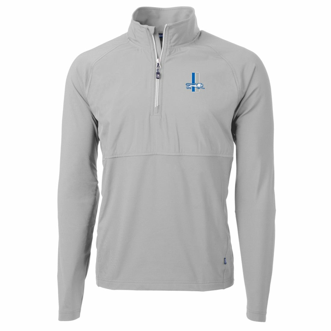 NFL Detroit Lions Cutter & Buck Adapt Eco Knit Hybrid Recycled Quarter-Zip Throwback Pullover Top