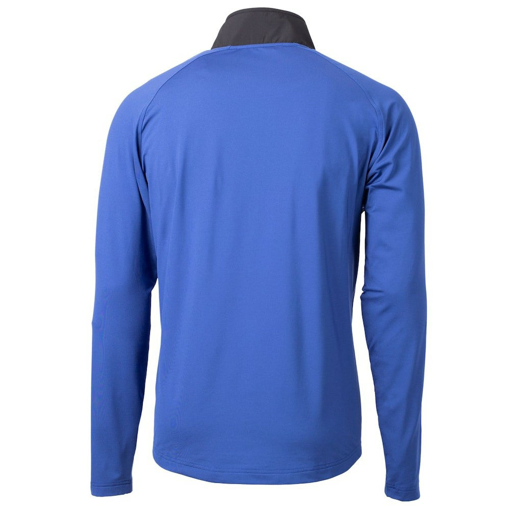 NFL Indianapolis Colts Cutter & Buck Adapt Eco Knit Hybrid Recycled Quarter-Zip Throwback Pullover Top
