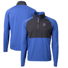 NFL New England Patriots Cutter & Buck Adapt Eco Knit Hybrid Recycled Quarter-Zip Throwback Pullover Top