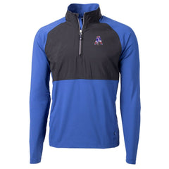 NFL New England Patriots Cutter & Buck Adapt Eco Knit Hybrid Recycled Quarter-Zip Throwback Pullover Top