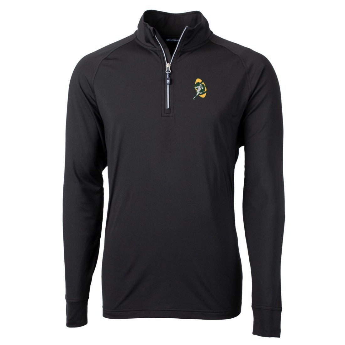 NFL Green Bay Packers Cutter & Buck Adapt Eco Knit Stretch Recycled Quarter-Zip Throwback Pullover Top