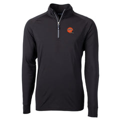 NFL Cincinnati Bengals Cutter & Buck Adapt Eco Knit Stretch Recycled Quarter-Zip Throwback Pullover Top