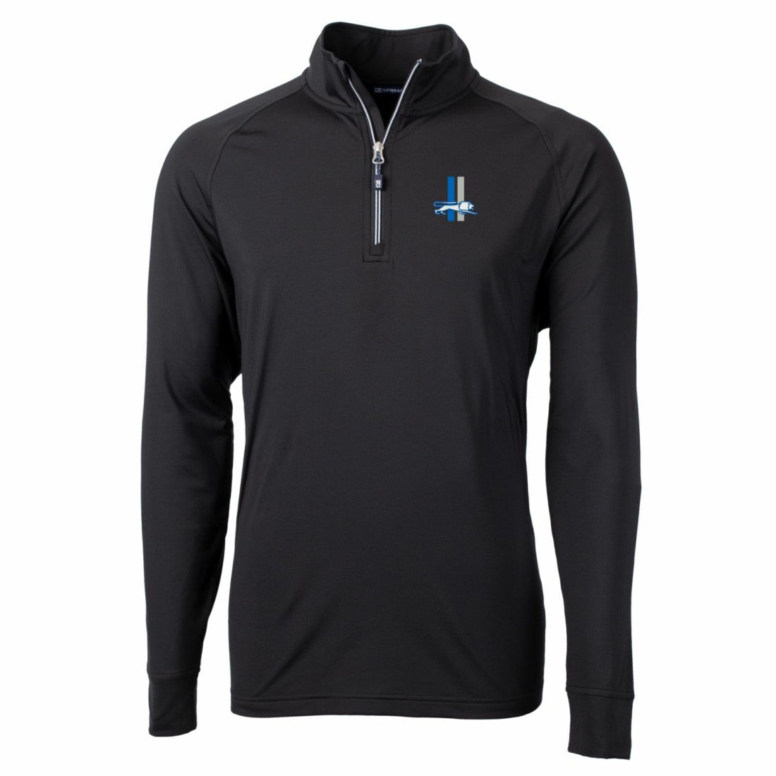 NFL Detroit Lions Cutter & Buck Adapt Eco Knit Stretch Recycled Quarter-Zip Throwback Pullover Top