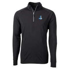 NFL Detroit Lions Cutter & Buck Adapt Eco Knit Stretch Recycled Quarter-Zip Throwback Pullover Top