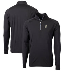 NFL New Orleans Saints Cutter & Buck Adapt Eco Knit Stretch Recycled Quarter-Zip Throwback Pullover Top
