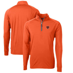 NFL Chicago Bears Cutter & Buck Adapt Eco Knit Stretch Recycled Quarter-Zip Throwback Pullover Top