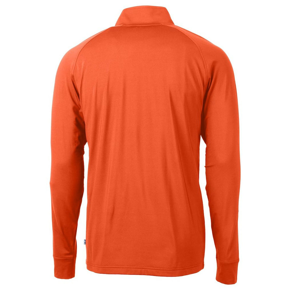 NFL Chicago Bears Cutter & Buck Adapt Eco Knit Stretch Recycled Quarter-Zip Throwback Pullover Top
