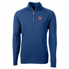NFL Denver Broncos Cutter & Buck Adapt Eco Knit Stretch Recycled Quarter-Zip Throwback Pullover Top